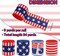 4 Rolls Patriotic Wired Edge Ribbon – 2.5" x 24 Yards Red, White & Blue Stars & Stripes Ribbon for 4th of July, Memorial Day, DIY Crafts, Wreaths & Gift Wrapping